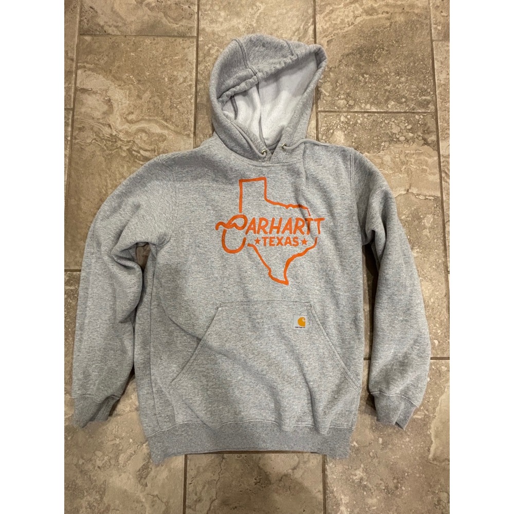 Carhartt‎ Mens Loose Fit Texas Graphic Hoodie Heather Gray TS6081-M Small
